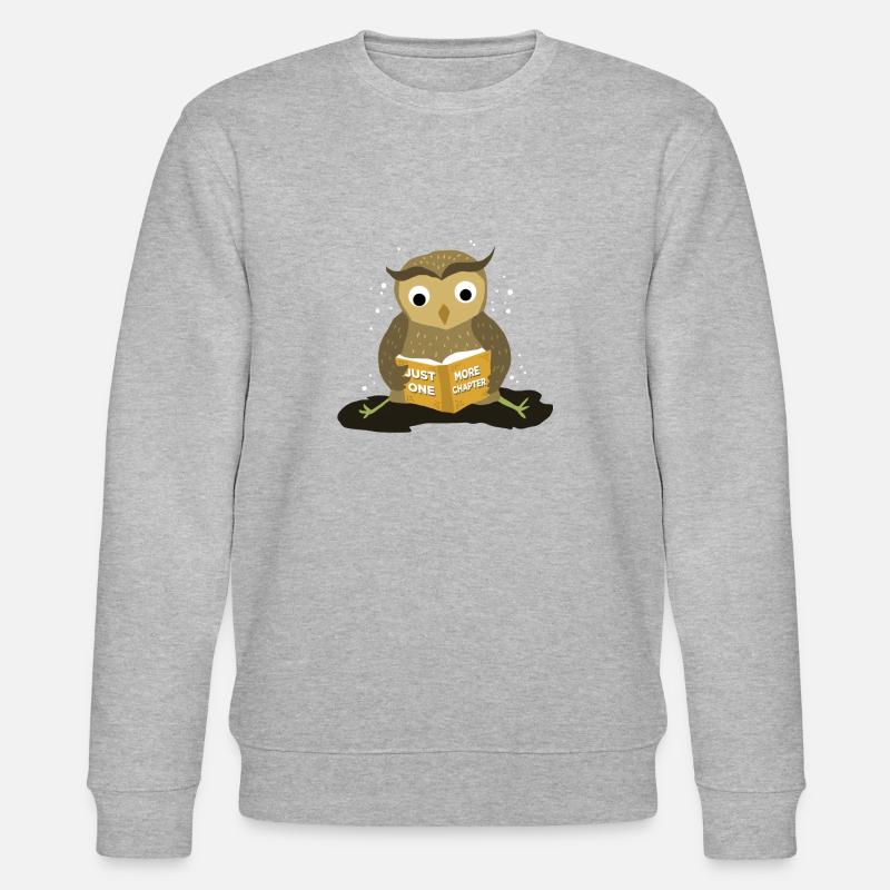 Read owl gift - Stanley/Stella CHANGER Unisex Organic Sweatshirt - heather grey