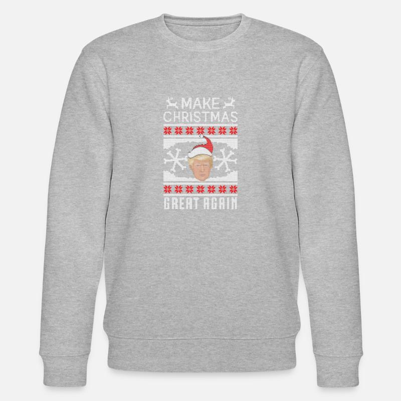 Make Christmas Great Again - Stanley/Stella Unisex Bio-Sweatshirt CHANGER  - Grau meliert