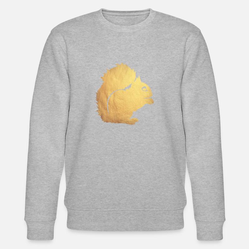 gold eichhörnchen - Stanley/Stella Unisex Bio-Sweatshirt CHANGER  - Grau meliert
