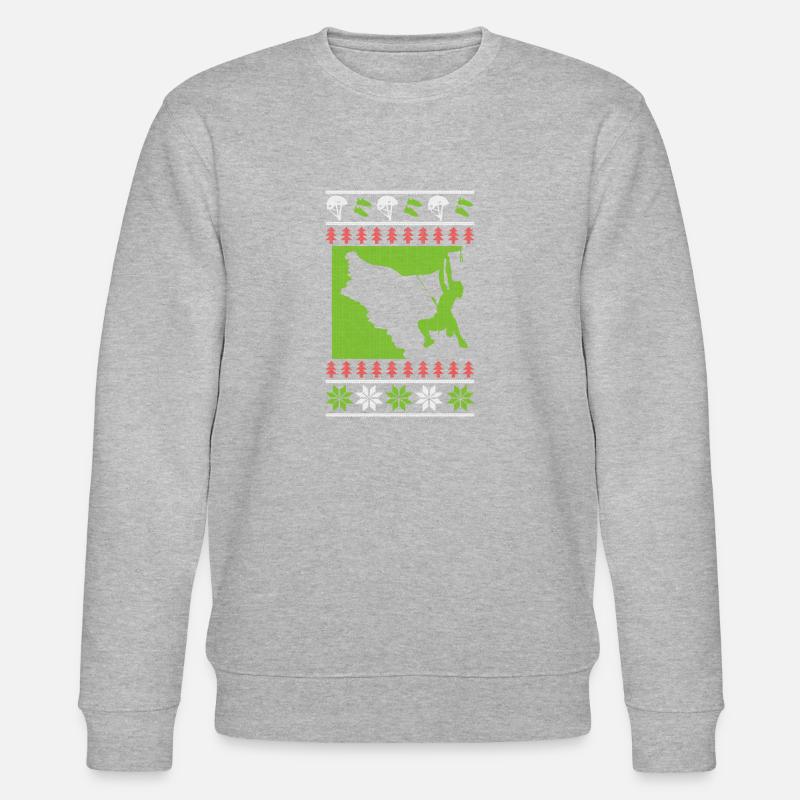 Escalade Bouldering laid de Noël - Sweat bio CHANGER Stanley/Stella Unisexe - gris chiné