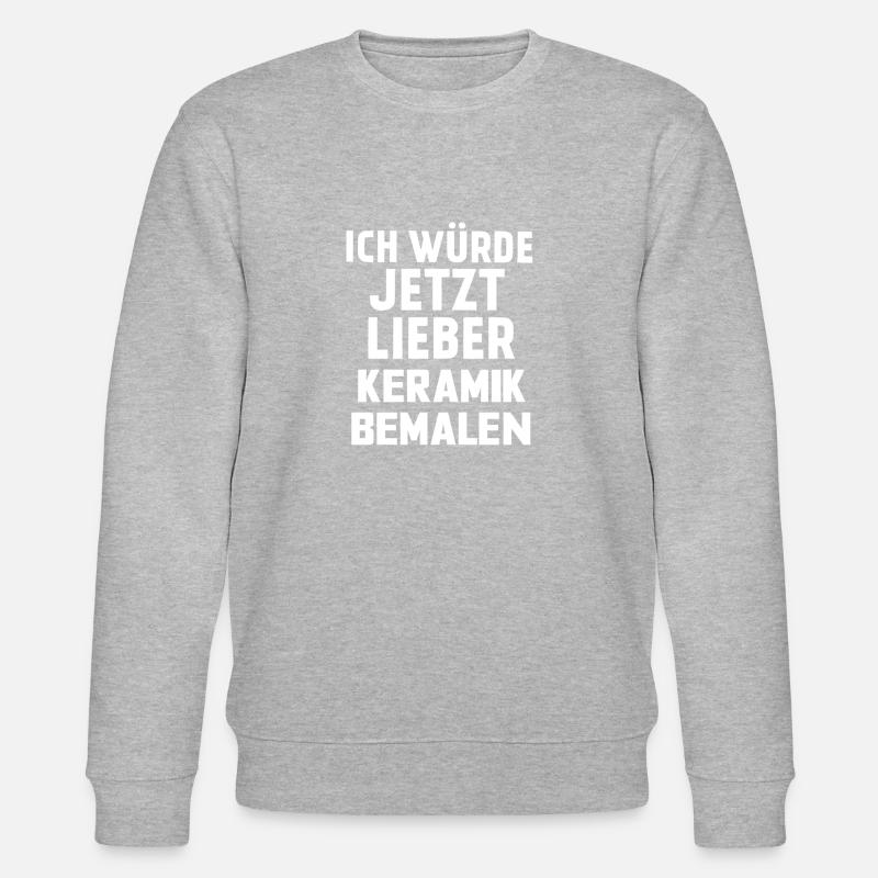 KERAMIK BEMALEN - Stanley/Stella Unisex Bio-Sweatshirt CHANGER  - Grau meliert