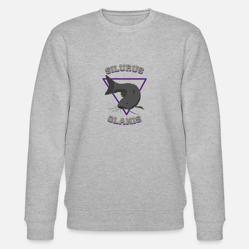 Latein Wels Angler Geschenk - Stanley/Stella Unisex Bio-Sweatshirt CHANGER  - Grau meliert