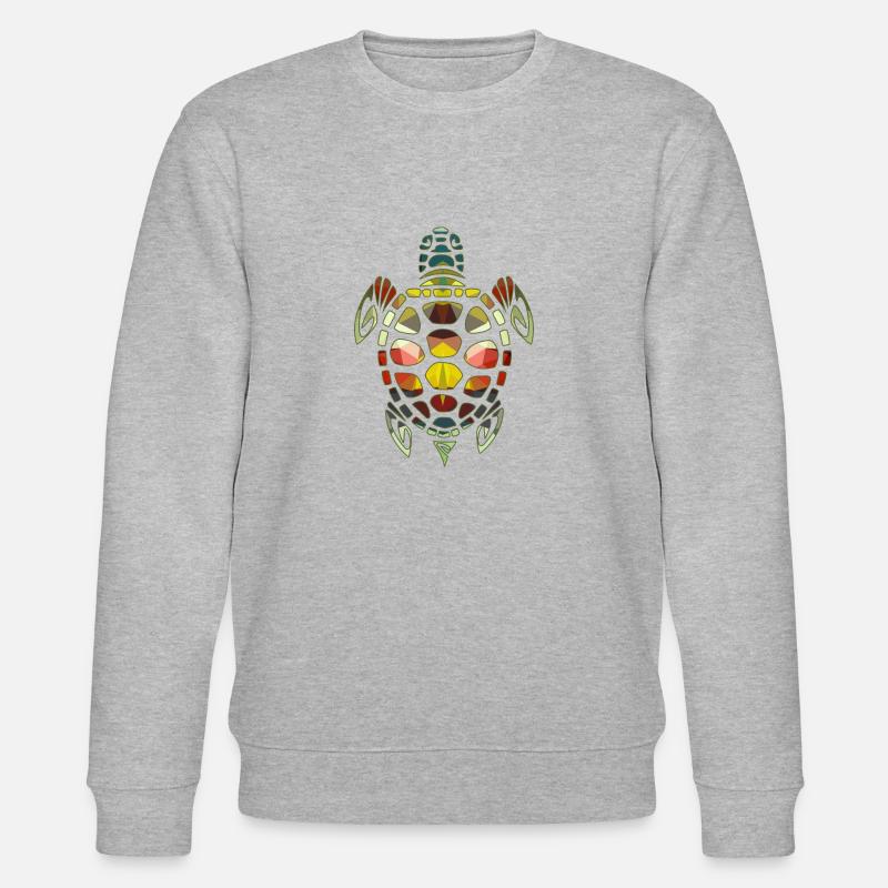 Schildkröte Geometric - Stanley/Stella Unisex Bio-Sweatshirt CHANGER  - Grau meliert