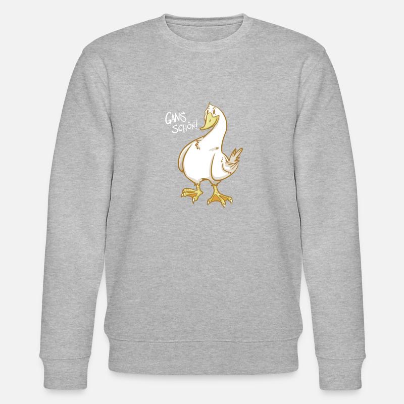 Gans Schön - Geschenk - Stanley/Stella Unisex Bio-Sweatshirt CHANGER  - Grau meliert