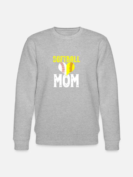 Softball Mom Liebe Geschenk - Stanley/Stella Unisex Bio-Sweatshirt CHANGER - Grau meliert