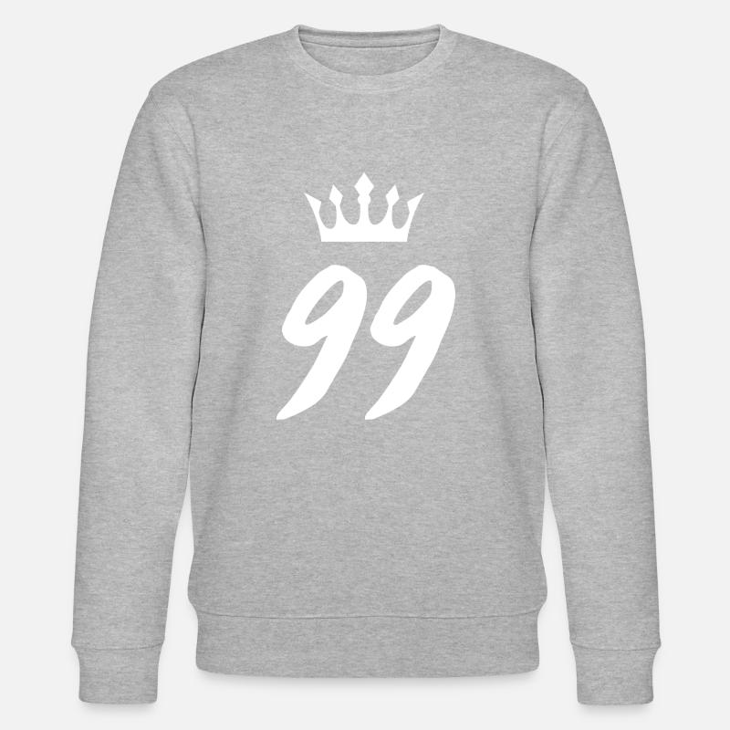 99 Number crown - Stanley/Stella CHANGER Unisex Organic Sweatshirt - heather grey