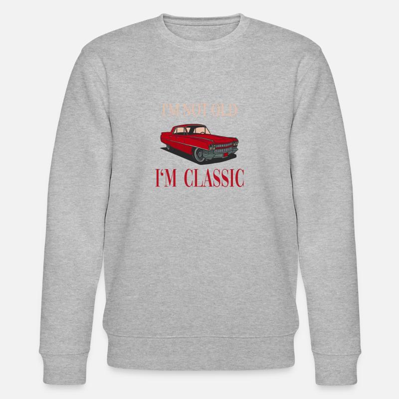 Funny Old Classic Car - Stanley/Stella Unisex Bio-Sweatshirt CHANGER  - Grau meliert
