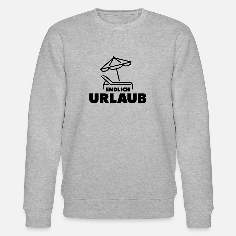 Endlich Urlaub - Stanley/Stella Unisex Bio-Sweatshirt CHANGER  - Grau meliert