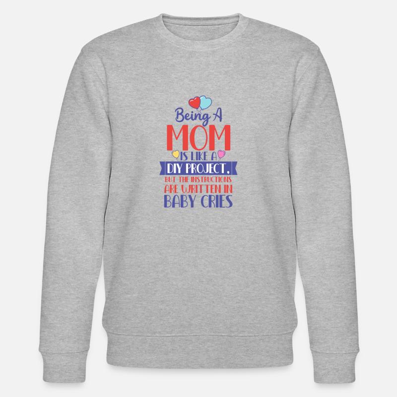 Mama sein Christ Mama Leben - Stanley/Stella Unisex Bio-Sweatshirt CHANGER  - Grau meliert
