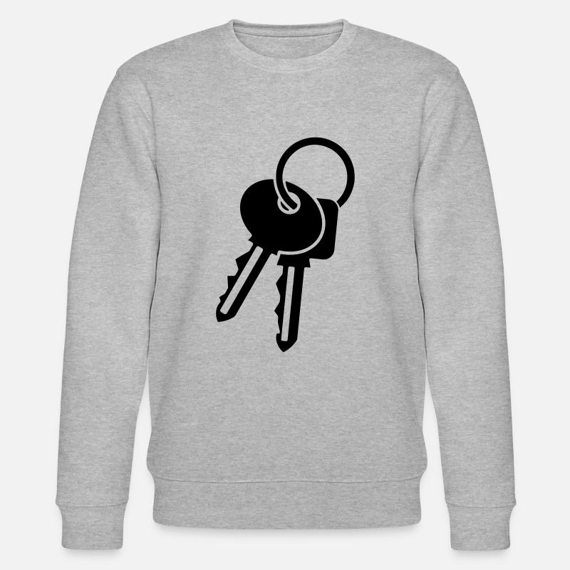 Keychain - key - gift idea - Stanley/Stella CHANGER Unisex Organic Sweatshirt - heather grey