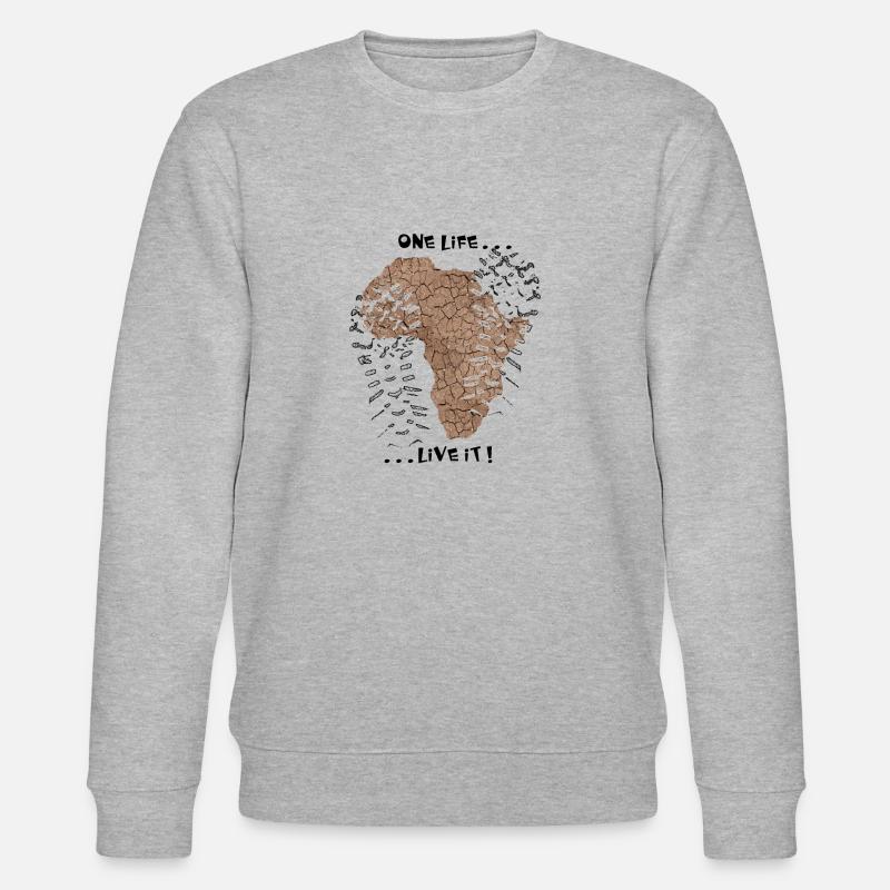 One life... ... live it! - Stanley/Stella Unisex Bio-Sweatshirt CHANGER  - Grau meliert