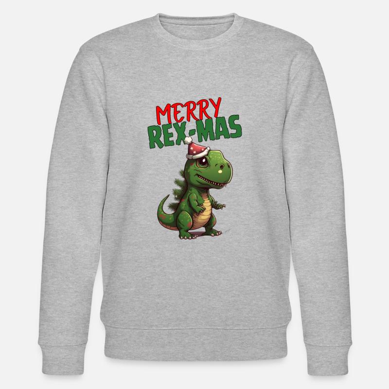 Joyeux Rex-Mas - Sweat bio CHANGER Stanley/Stella Unisexe - gris chiné