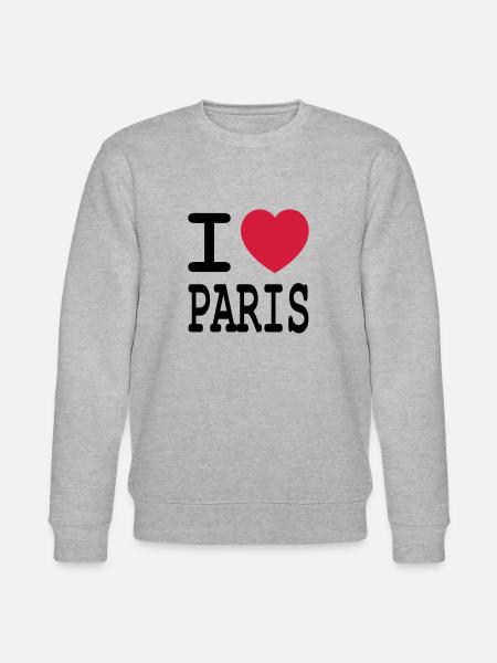 Ich liebe Paris - Stanley/Stella Unisex Bio-Sweatshirt CHANGER - Grau meliert