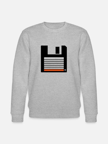 floppy disk 3 inch 15 - Stanley/Stella CHANGER Unisex Organic Sweatshirt - heather grey