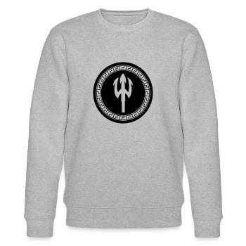 trident 001 - Stanley/Stella CHANGER Unisex Organic Sweatshirt - heather grey - Front - Nik (191cm) & Marisol (170cm)