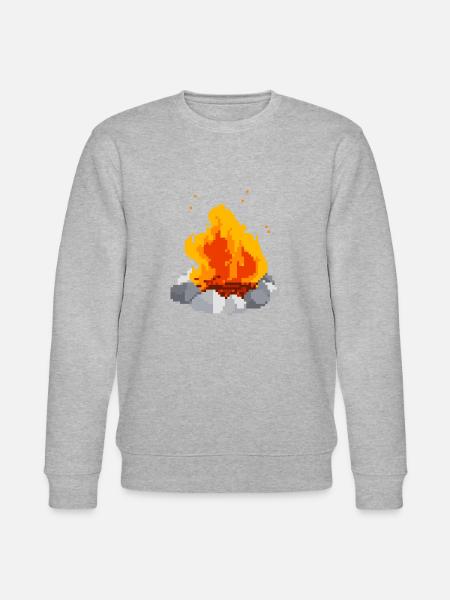 Pixel fire pixel fire - Stanley/Stella CHANGER Unisex Organic Sweatshirt - heather grey
