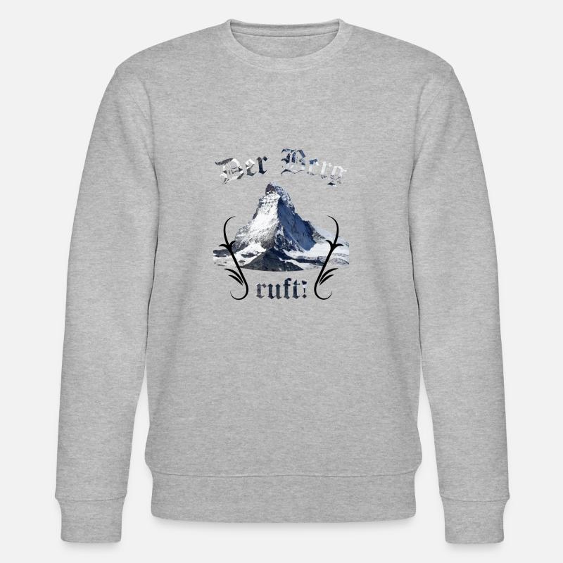 Der Berg ruft! - Stanley/Stella Unisex Bio-Sweatshirt CHANGER  - Grau meliert