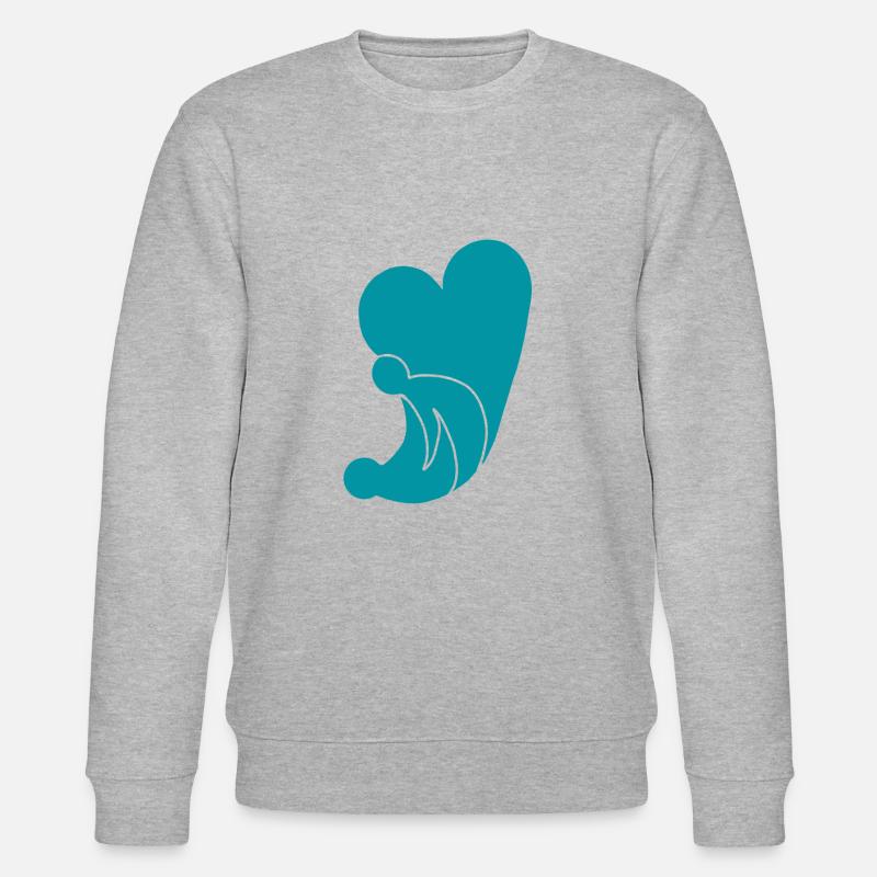 Liebe hilft - Stanley/Stella Unisex Bio-Sweatshirt CHANGER  - Grau meliert