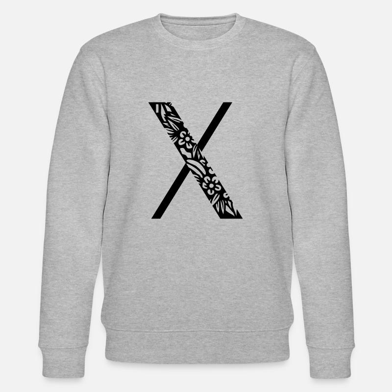 Buchstabe X - Stanley/Stella Unisex Bio-Sweatshirt CHANGER  - Grau meliert