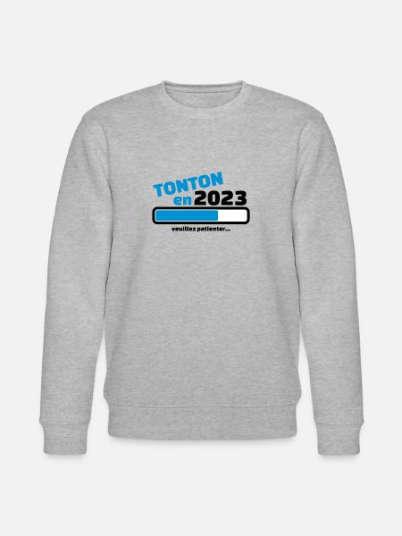 tonton en 2023 veuillez patienter - Sweat bio CHANGER Stanley/Stella Unisexe - gris chiné