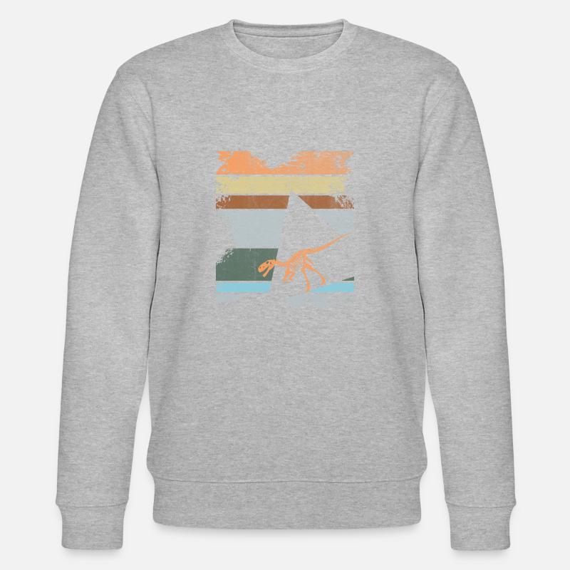 Dinosaurier - Stanley/Stella Unisex Bio-Sweatshirt CHANGER  - Grau meliert