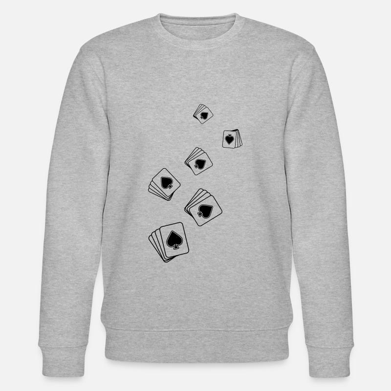 Karten Icon Symbol - Stanley/Stella Unisex Bio-Sweatshirt CHANGER  - Grau meliert