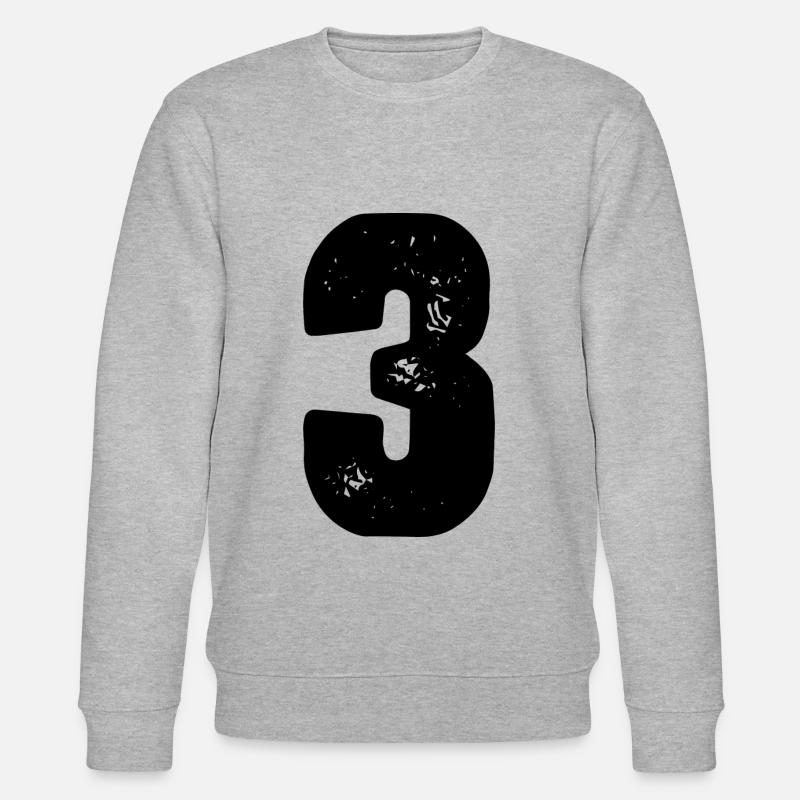 Maillot numéro 3 - Sweat bio CHANGER Stanley/Stella Unisexe - gris chiné