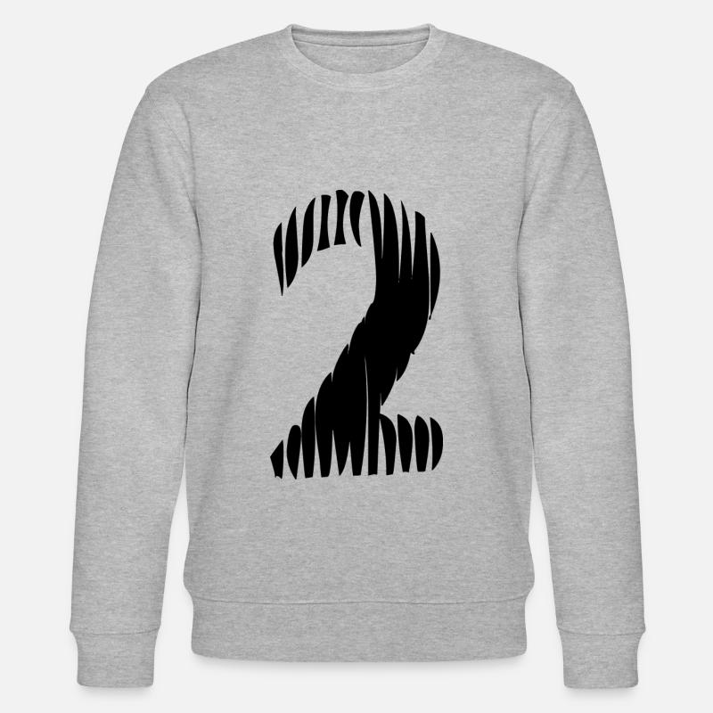 2 Zahl Trikot - Stanley/Stella Unisex Bio-Sweatshirt CHANGER  - Grau meliert