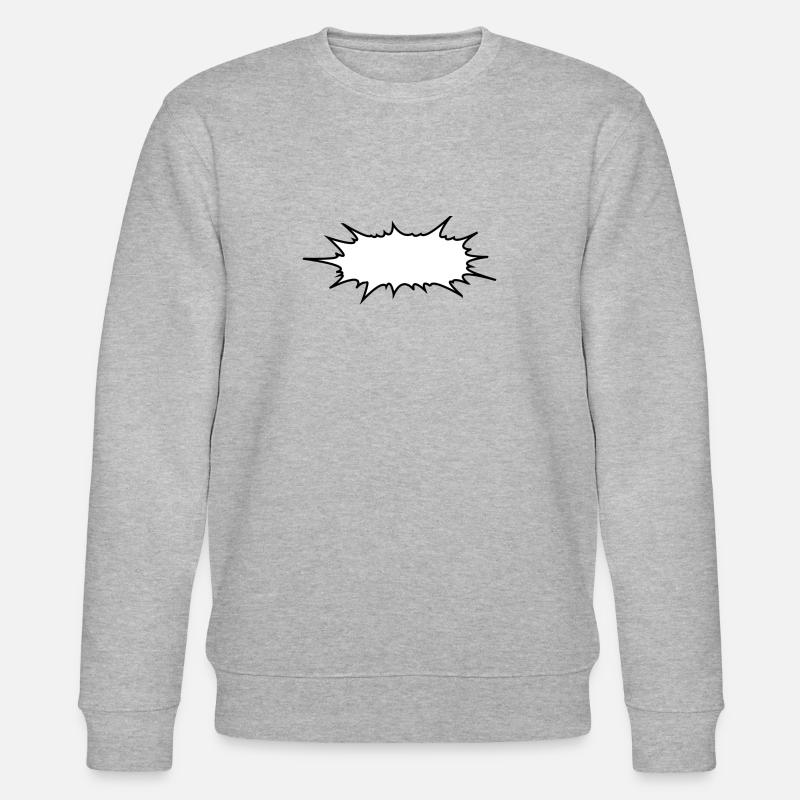 Splash speech bubble - Stanley/Stella CHANGER Unisex Organic Sweatshirt - heather grey