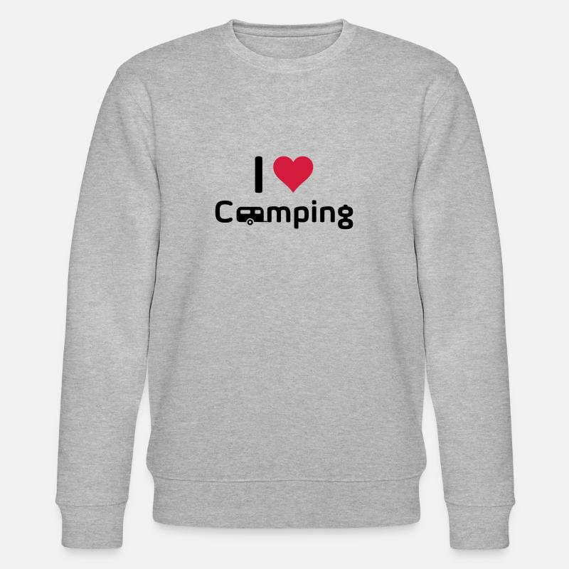 I love Camping - Sweat bio CHANGER Stanley/Stella Unisexe - gris chiné