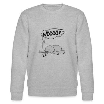 NÖÖÖ Nö Elefant Ingnorant Nein Nö Chef - Stanley/Stella Unisex Bio-Sweatshirt CHANGER  - Grau meliert - Vorne - Nik (191cm) & Marisol (170cm)
