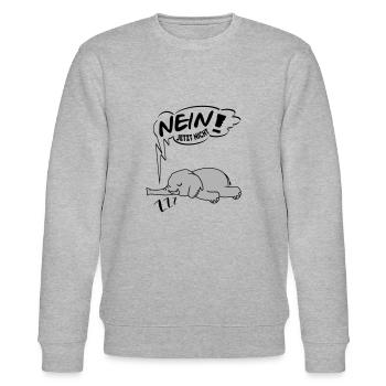 Nein jetzt nicht Elefant Ingnorant Nein Nö Chef - Stanley/Stella Unisex Bio-Sweatshirt CHANGER  - Grau meliert - Vorne - Nik (191cm) & Marisol (170cm)