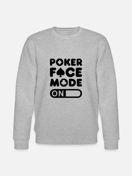 Poker Face Mode - Stanley/Stella CHANGER Unisex Organic Sweatshirt - heather grey