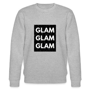GLAM GLAM GLAM - Stanley/Stella CHANGER Unisex Organic Sweatshirt - heather grey - Front - Nik (191cm) & Marisol (170cm)