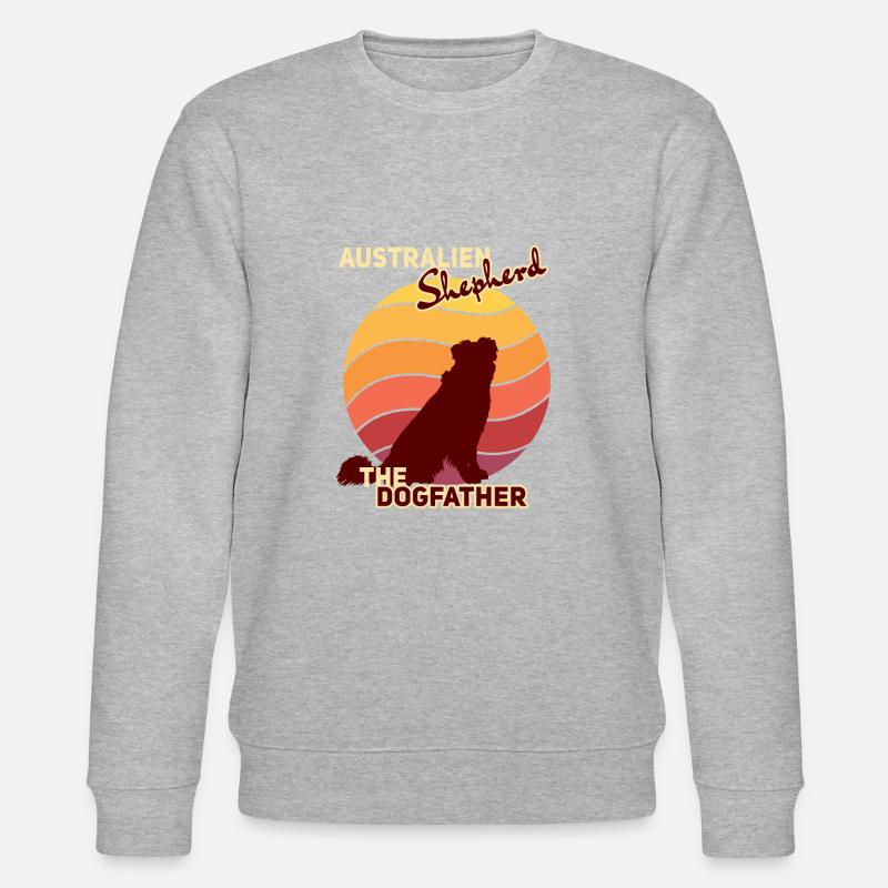 Australien Shepherd The Dogfather - Stanley/Stella Unisex Bio-Sweatshirt CHANGER  - Grau meliert