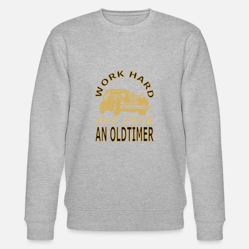 Oldtimer-Fahrer cooler Spruch Autofahrer Geschenk - Stanley/Stella Unisex Bio-Sweatshirt CHANGER  - Grau meliert