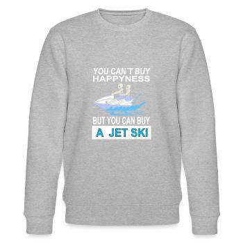 Jetski fahren Wassersport Motorboot Geschenkidee - Stanley/Stella Unisex Bio-Sweatshirt CHANGER  - Grau meliert - Vorne - Nik (191cm) & Marisol (170cm)
