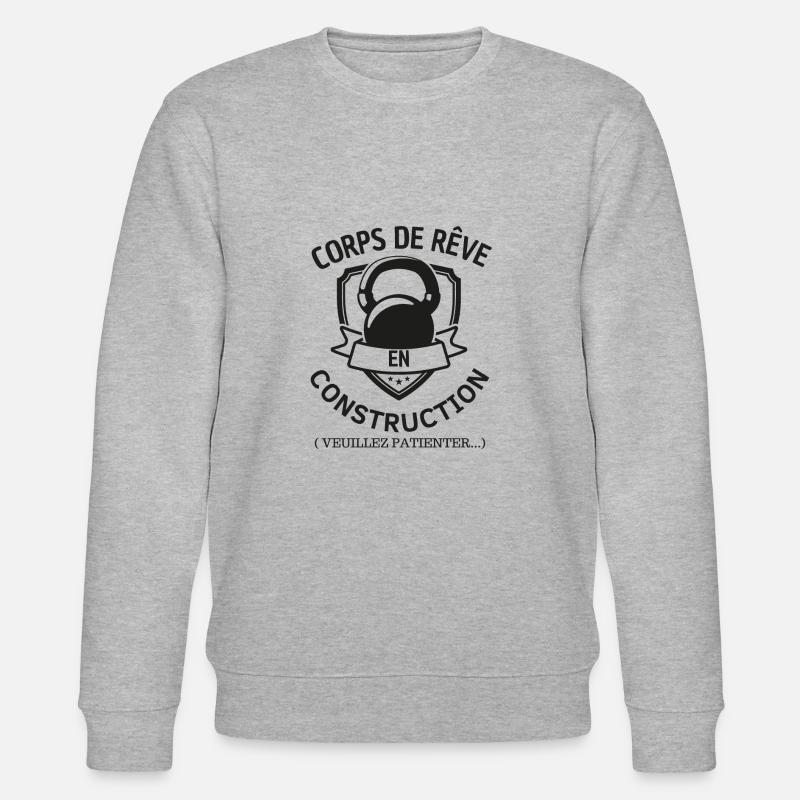Humour musculation 2 - Sweat bio CHANGER Stanley/Stella Unisexe - gris chiné