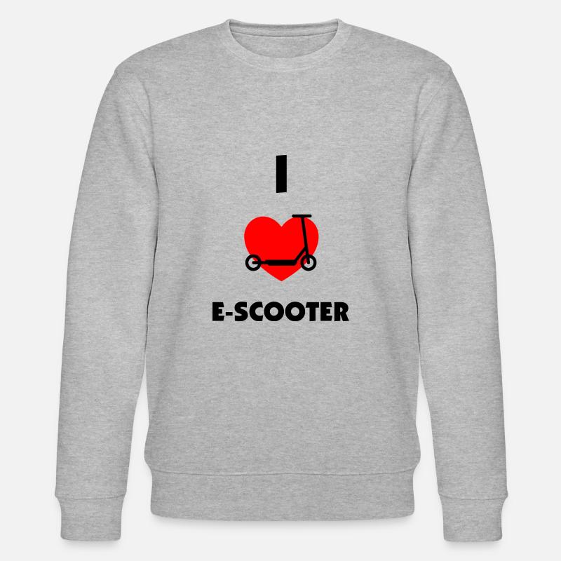 E-Scooter E-Roller Scooter - Stanley/Stella CHANGER Unisex Organic Sweatshirt - heather grey