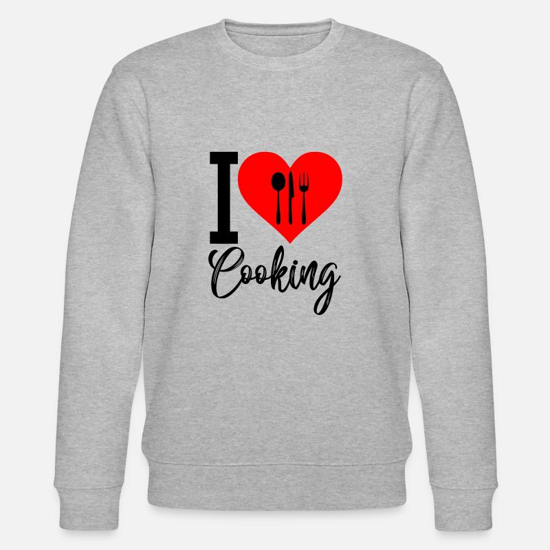 i love cooking - Stanley/Stella Unisex Bio-Sweatshirt CHANGER - Grau meliert