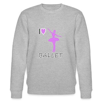 liebe Ballett tanzen Ballett-Tänzerin Geschenkidee - Stanley/Stella Unisex Bio-Sweatshirt CHANGER  - Grau meliert - Vorne - Nik (191cm) & Marisol (170cm)