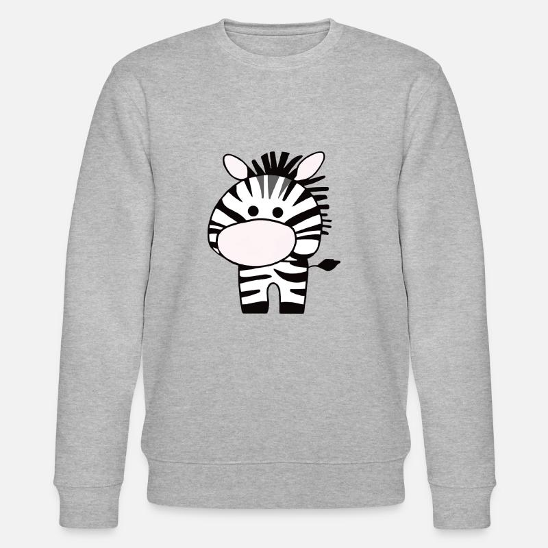 Zèbre mignon sur 2 pattes - Sweat bio CHANGER Stanley/Stella Unisexe - gris chiné