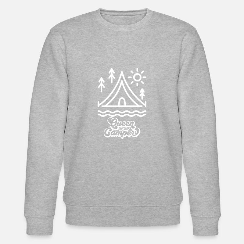 Königin des Campers 2 - Stanley/Stella Unisex Bio-Sweatshirt CHANGER  - Grau meliert