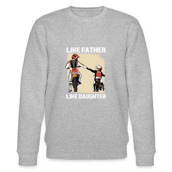Motocross Enduro Vintage Dirt Bike Sprüche - Stanley/Stella Unisex Bio-Sweatshirt CHANGER  - Grau meliert - Vorne - Nik (191cm) & Marisol (170cm)