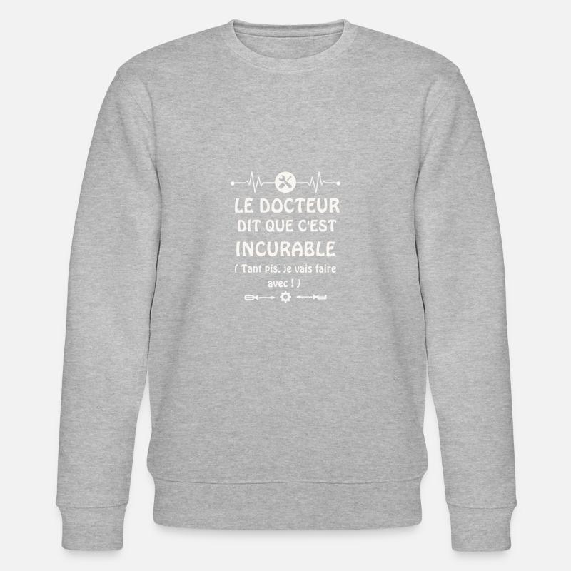 Amour fou du bricolage - Sweat bio CHANGER Stanley/Stella Unisexe - gris chiné