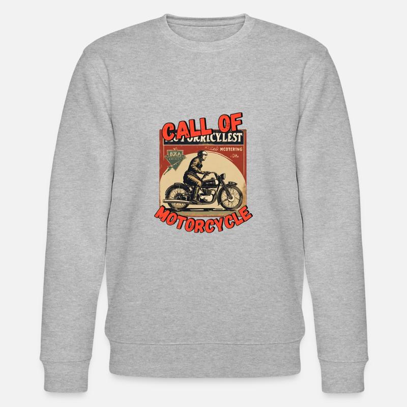 Nostalgie Biker 3 - Stanley/Stella Unisex Bio-Sweatshirt CHANGER  - Grau meliert