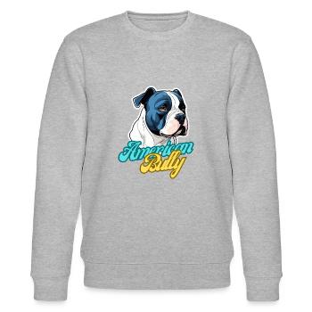 American Bully - Conception - Sweat bio CHANGER Stanley/Stella Unisexe - gris chiné - Devant - Nik (191cm) & Marisol (170cm)