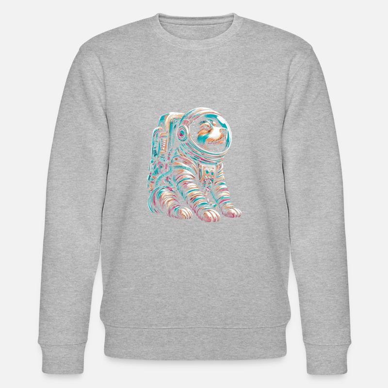 Chien astronaute - Sweat bio CHANGER Stanley/Stella Unisexe - gris chiné