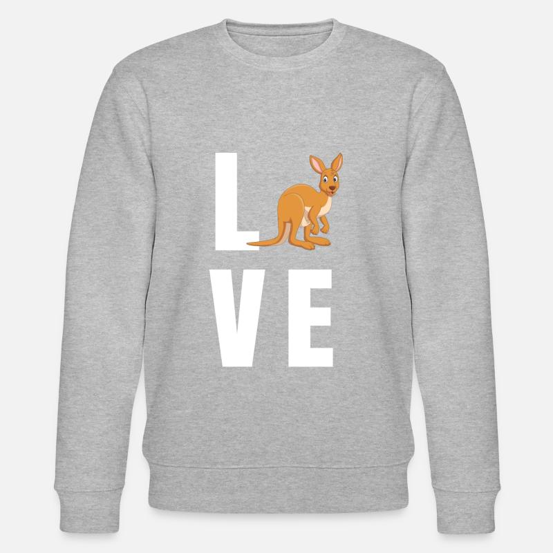 känguru - Stanley/Stella Unisex Bio-Sweatshirt CHANGER  - Grau meliert