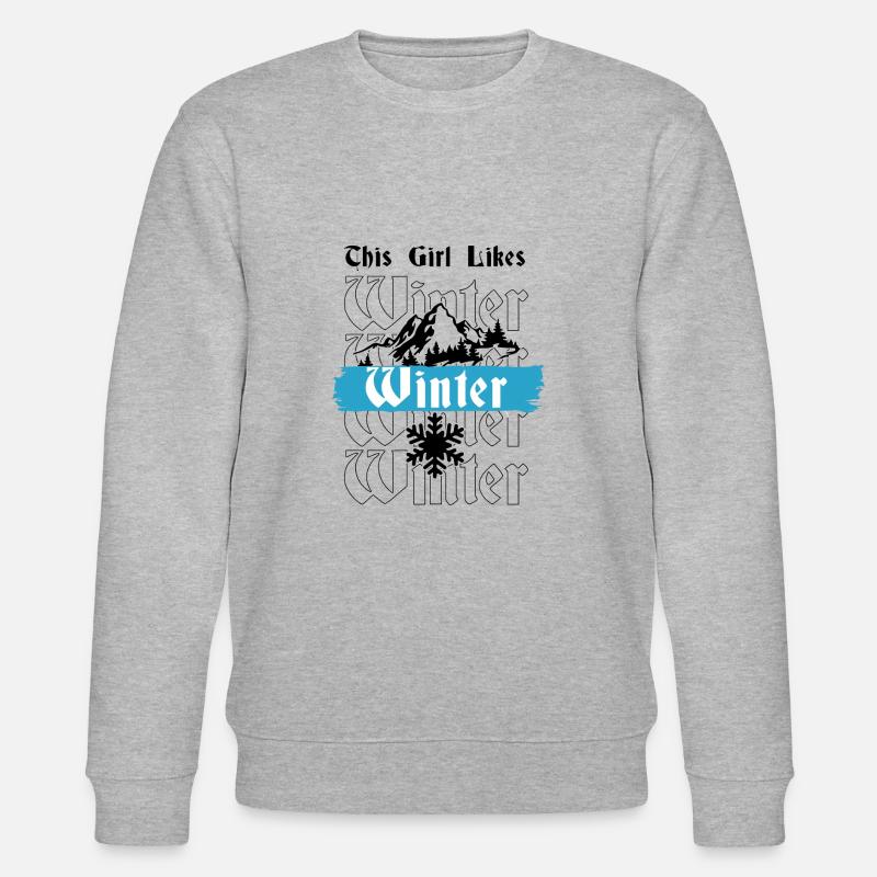 Mädchen mag gemütliche Wintersaison - Stanley/Stella Unisex Bio-Sweatshirt CHANGER - Grau meliert